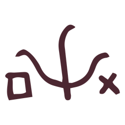 Altes ägyptisches Hieroglyphen-Symbol Symbol PNG-Design