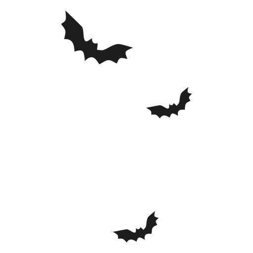 Silhueta de morcegos em v?o Desenho PNG