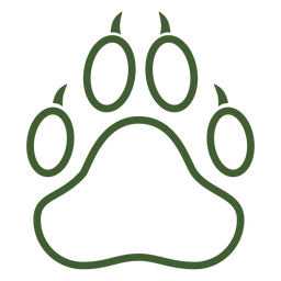 Big Animal Paw Print Symbol PNG-Design
