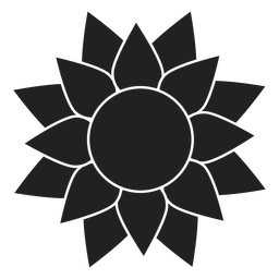 Ícone de flor dália grande Desenho PNG