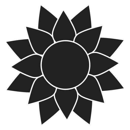 Icono de flor de dalia grande Diseño PNG