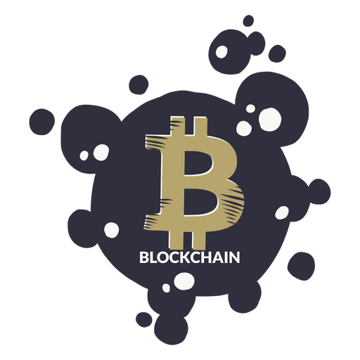 Crypto block chain badge PNG Design