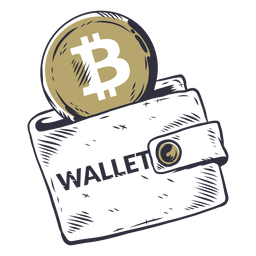 Wallet-Abzeichen für Kryptowährungen PNG-Design