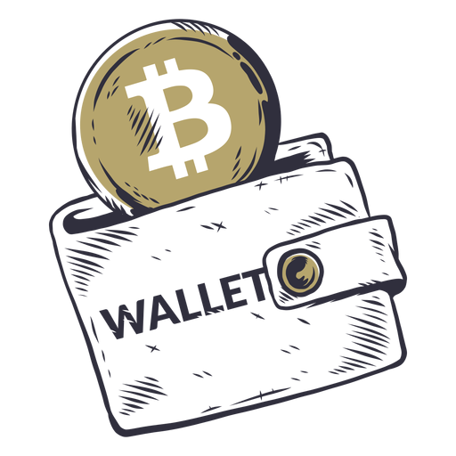 Cryptocurrency wallet badge PNG Design