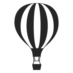 Black And White Air Balloon Silhouette PNG & SVG Design For T-Shirts