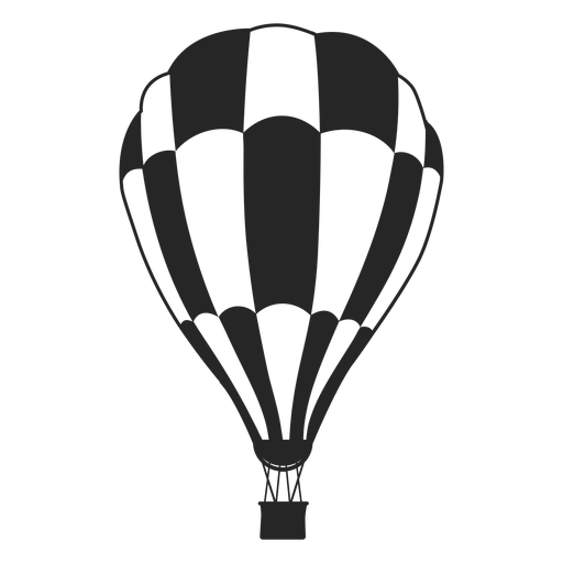 Design PNG E SVG De Silhueta De Balão De Ar Xadrez Preto E Branco