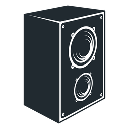 Icono de altavoz blanco y negro Diseño PNG