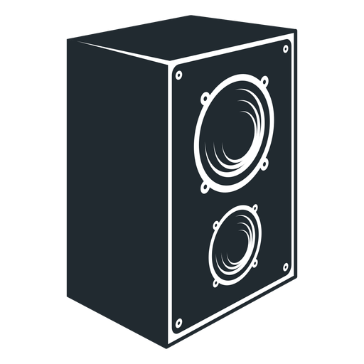 Black and white speaker icon PNG Design