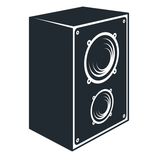 Icono de altavoz blanco y negro Diseño PNG