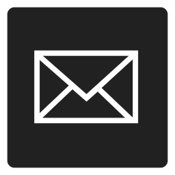 Ícone quadrado de envelope preto Desenho PNG