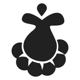 Ícone de flor em botão Desenho PNG