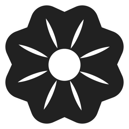 Calico bush flower icon PNG Design