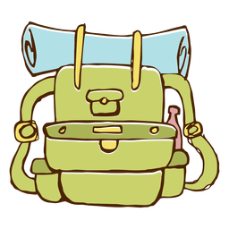 Ícone de mochila de acampamento Desenho PNG