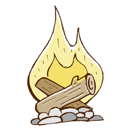 Ícone de fogueira de acampamento Desenho PNG