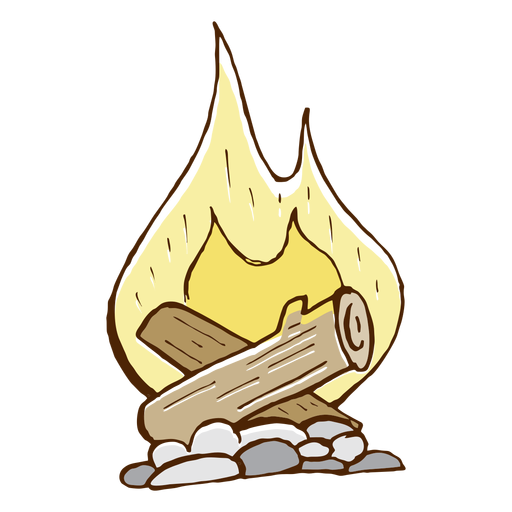 Camping Lagerfeuer Ikone PNG-Design