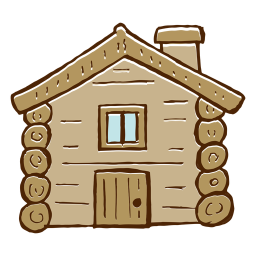 Camping log cabin icon PNG Design