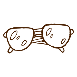 Icono dibujado mano de gafas de sol de camping Diseño PNG