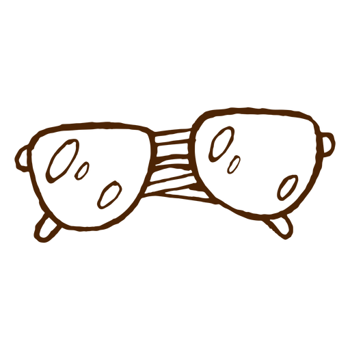 Ícone de mão desenhada de óculos de sol para campismo Desenho PNG