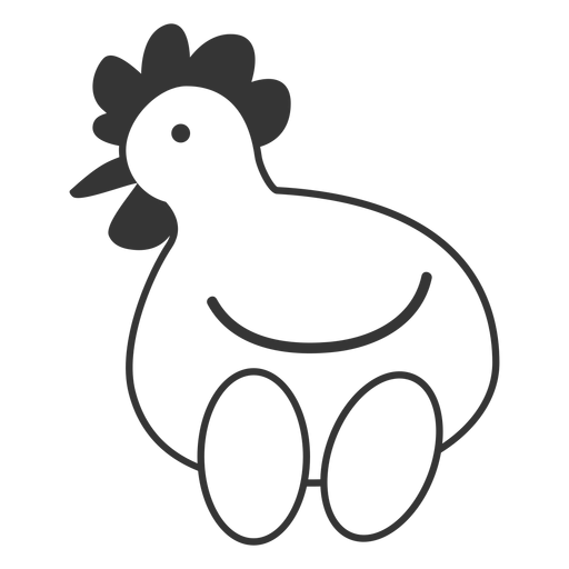 Chicken and eggs icon PNG Design