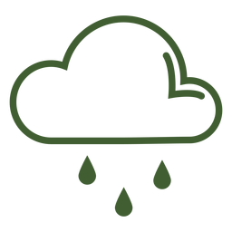 Ícone de chuva na nuvem Transparent PNG