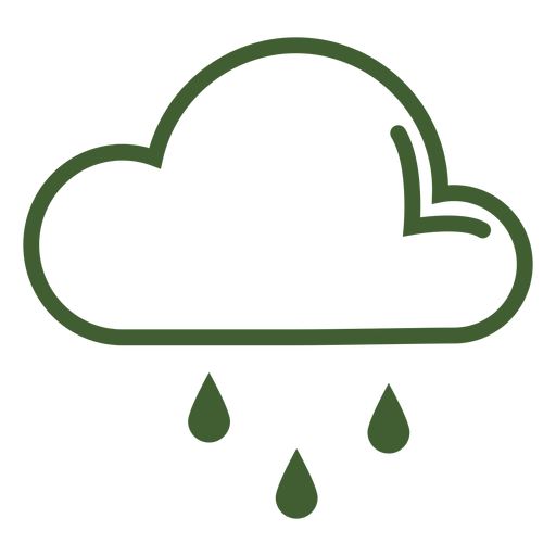 Icono de lluvia de nubes Diseño PNG