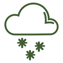Icono de nube de nieve Diseño PNG Transparent PNG