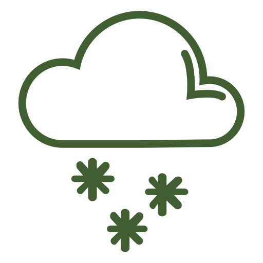Cloud snowfall icon PNG Design