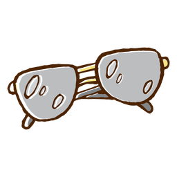 Icono de gafas de sol dibujado a mano color Diseño PNG