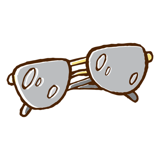 Colored hand drawn sunglasses icon PNG Design