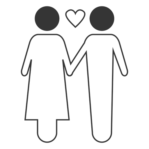 Icono de vector de amor de pareja Diseño PNG