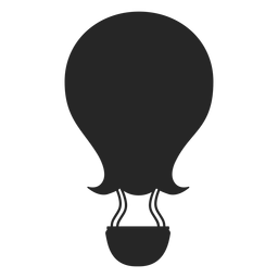 Curved ended air balloon silhouette PNG Design