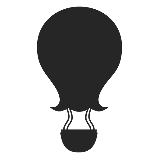 Gebogenes Ende Luftballon Silhouette PNG-Design