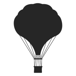 Curvy hot air balloon silhouette PNG Design
