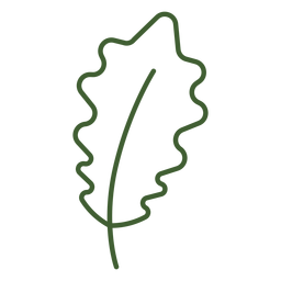 Ícone de folha curvilínea Desenho PNG