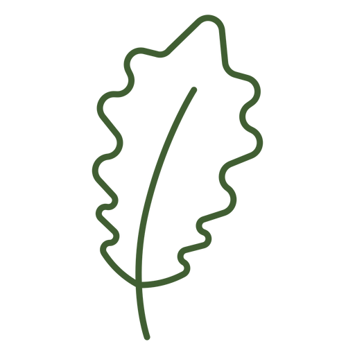 Curvy leaf icon