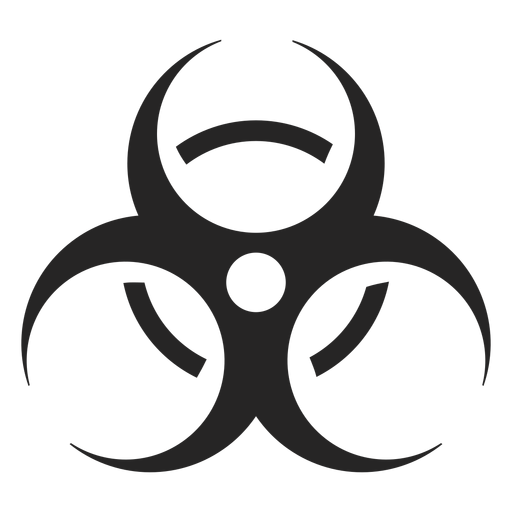 Biohazard icon graphics PNG Design