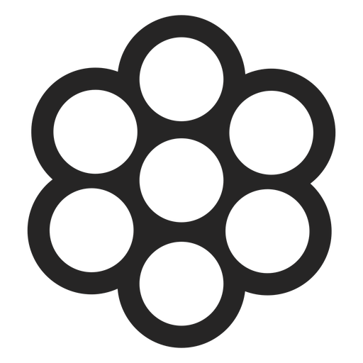 Un mont?n de icono de formas circulares Diseño PNG