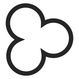 Stroke clover icon PNG Design