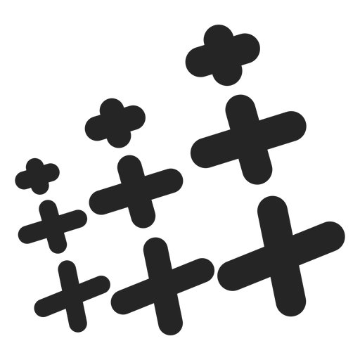 Ícone de conjunto de cruzes Desenho PNG