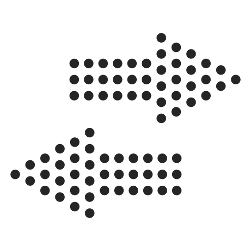 Dotted arrows icon PNG Design