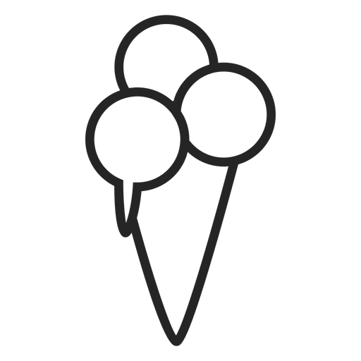 Ícone de sorvete simples Desenho PNG