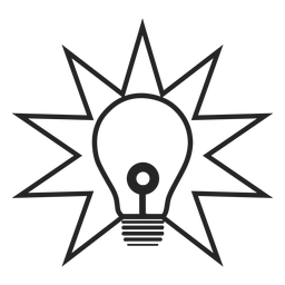 Simple lightbulb icon Transparent PNG