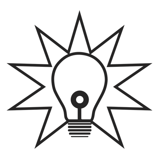 Einfaches Glühbirnen-Symbol PNG-Design