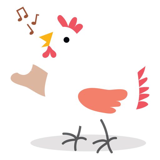 Vector de pollo cantando