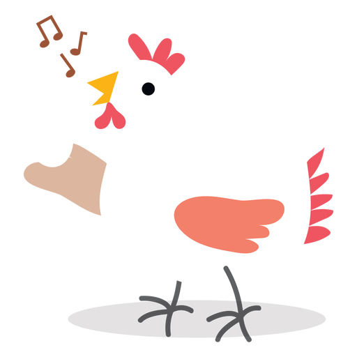 Vetor de frango cantando Desenho PNG