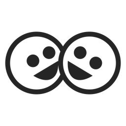 Simple smiley icon PNG Design