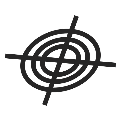 Icono de mirilla de francotirador Diseño PNG