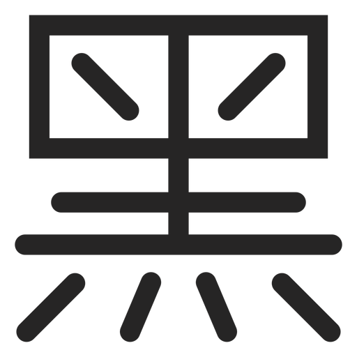 Icono de tipograf?a china Diseño PNG