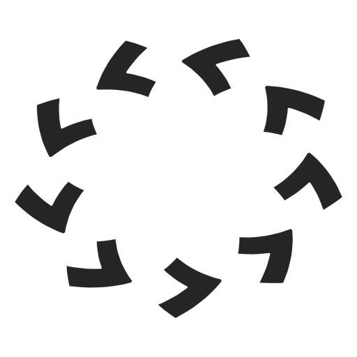 Kreissymbol gegen den Uhrzeigersinn PNG-Design