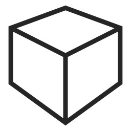 Ícone de cubo de traço Desenho PNG